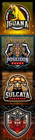 Mascot emblem gaming design cybersport illustration 8