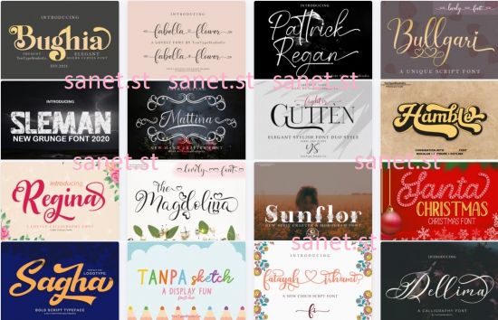 Premium Fonts Bundle - 24 Premium Fonts, 7 Premium Graphics