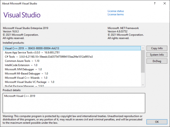 Microsoft Visual Studio Enterprise 2019 v16.9.3 (Build 16.8.31129.286) Multilingual