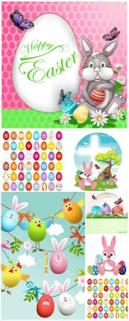 Vector illustration with Easter elements