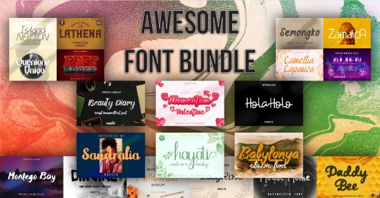 Awesome Fonts Bundle - 20 Premium Fonts