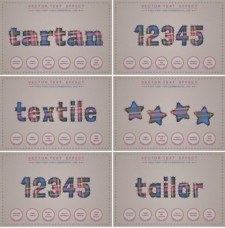 Tailor - editable text effect, font style