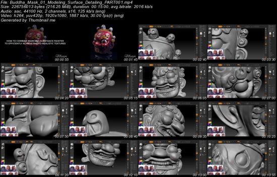 Photo-Realistic Texturing in Mari: Buddha Mask Full Course