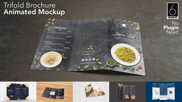 Download Download Videohive - Trifold Brochure Animated Mockup Set ...