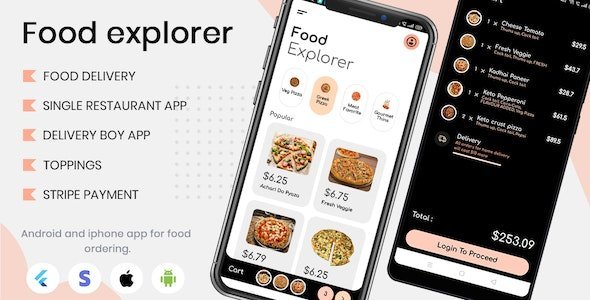 DesignOptimal CodeCanyon Food Explorer v1 0 Single restaurant Food delivery app with delivery boy in flutter 29607957