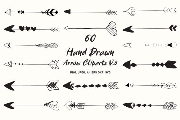 Hand Drawn Arrows Cliparts Ver. 5 4241227