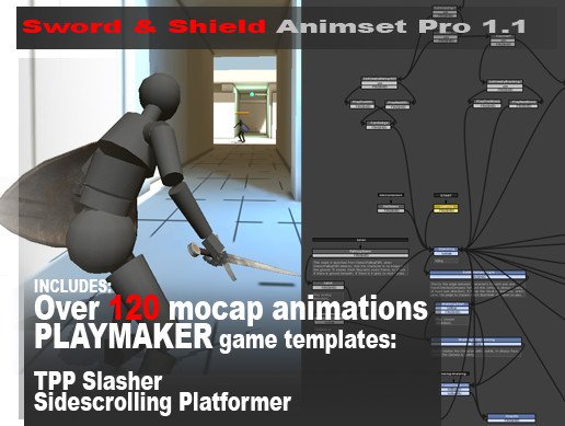 Unity Asset - Sword and Shield Animset Pro Version v1.18