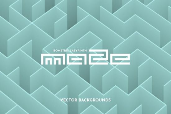 Isometric Maze Vector Backgrounds