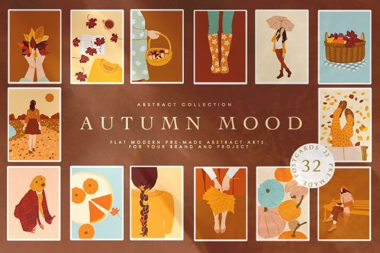 Abstract Autumn Mood Illustrations - 6131879