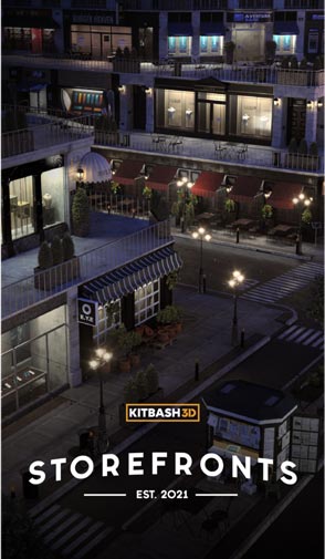 Unity Asset - Kitbash3D - Storefronts (HDRP &amp; BuiltIn)