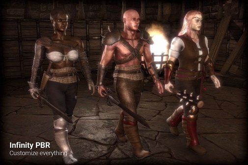 Unity Asset - Character Pack - Half-Orc Human Elf Male - Female 1.4.1