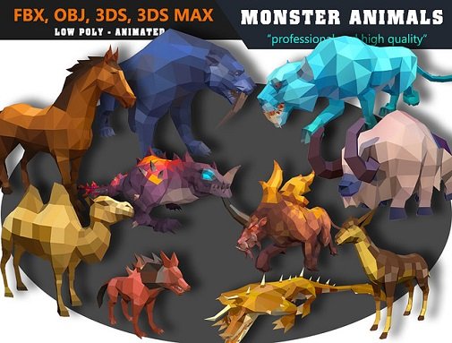 Unity Asset - Animals Monster Cartoon Collection - Animated