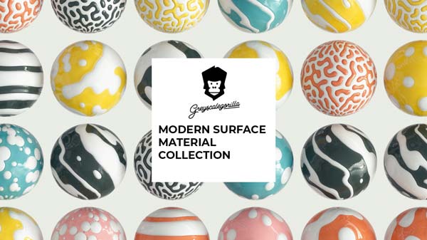 GreyscaleGorilla - GSG Modern Surface Material Collection Redshift &amp; Arnold