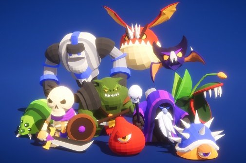 Unity Asset - RPG Monster Wave Polyart v1.1
