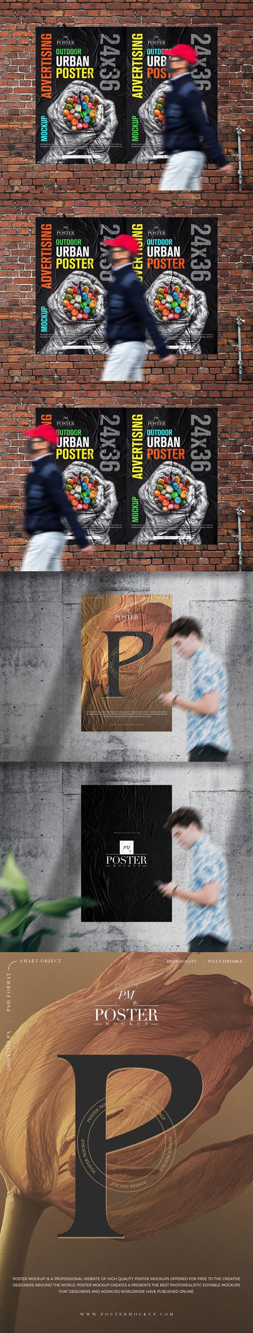 Outdoor Urban Posters PSD Mockups Templates