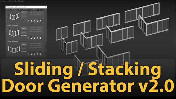 uPVC Sliding Door Generator v2.0 for 3Ds Max