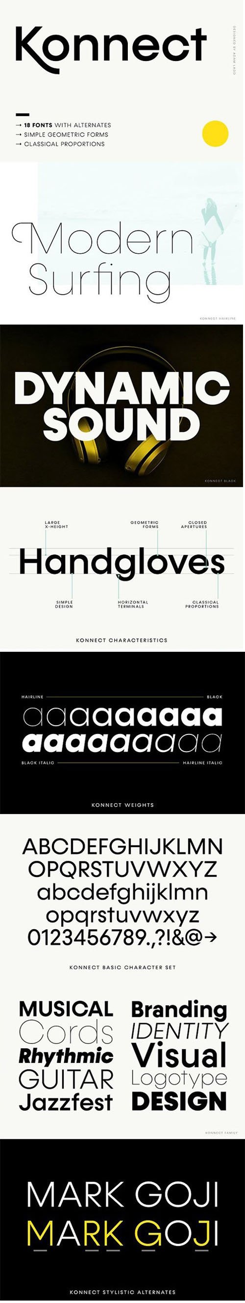Konnect Font Family [18-Weights]
