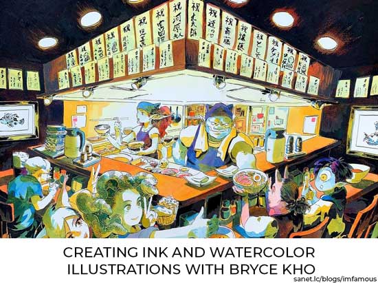 Class101- Creating Ink and Watercolor Illustrations with Bryce Kho