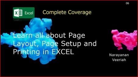 Learn all about Page Layout, Page Setup and Printing in Excel