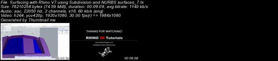 Surfacing with Rhino V7 using Subdivision and NURBS surfaces