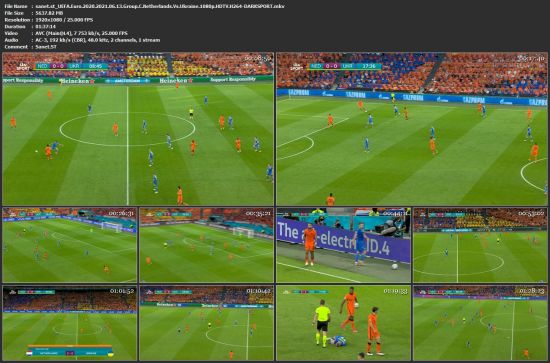 UEFA Euro 2020 2021 06 13 Group C Netherlands Vs Ukraine 1080p HDTV H264-DARKSPORT 