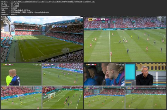 UEFA Euro 2020 2021 06 12 Group B Denmark Vs Finland UNCUT REPACK 1080p HDTV H264-DARKSPORT 