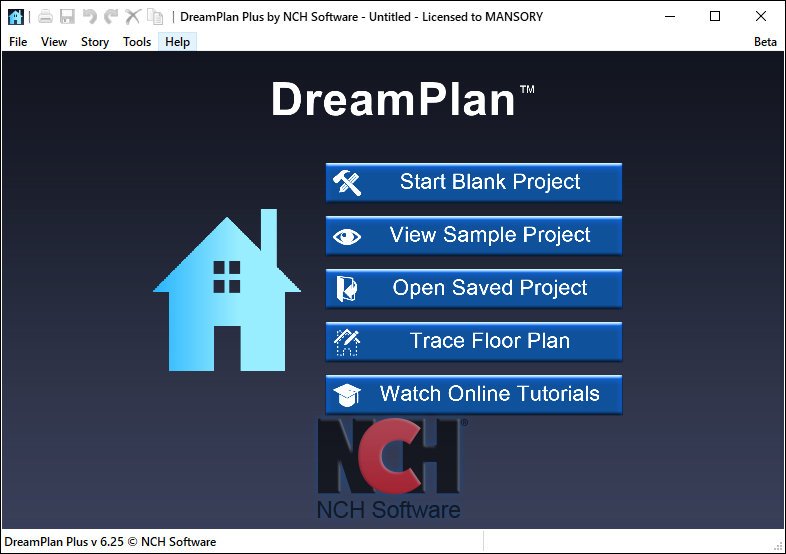 NCH DreamPlan Home Designer Plus 8.39 for windows download free