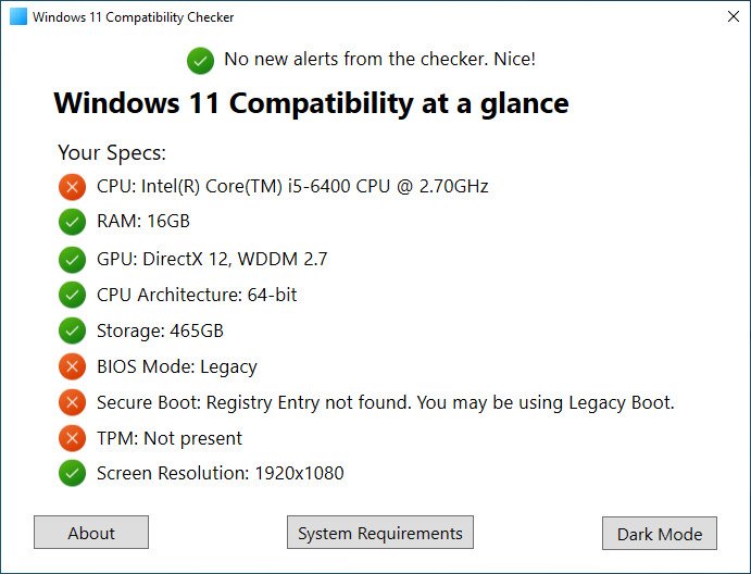 microsoft windows 11 compatibility check