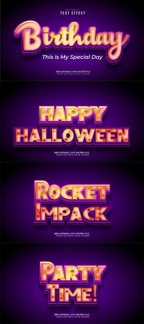 Party Time Text Effects for Illustrator