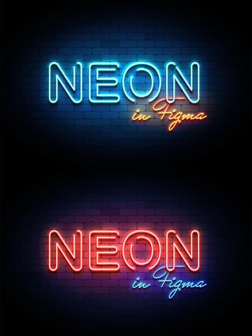 Neon Text Effect for Figma