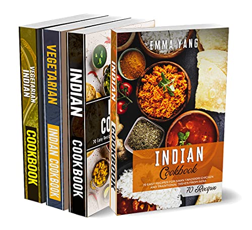 The Complete Indian Cookbook: 4 Books in 1: 280 Recipes For Curry And Vegetarian Dishes From India