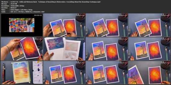 Technique of Rewetting in Watercolors- Everything About the Rewetting Technique