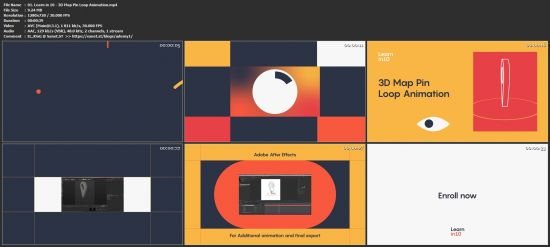Learn in 10 - 3D Map Pin Loop Animation