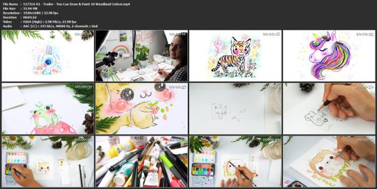 You Can Draw &amp; Paint 10 Woodland Cuties!