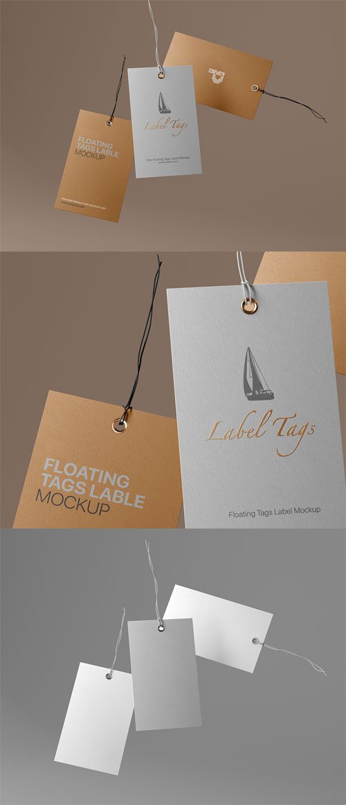 Floating Tags/Label PSD Mockup Template
