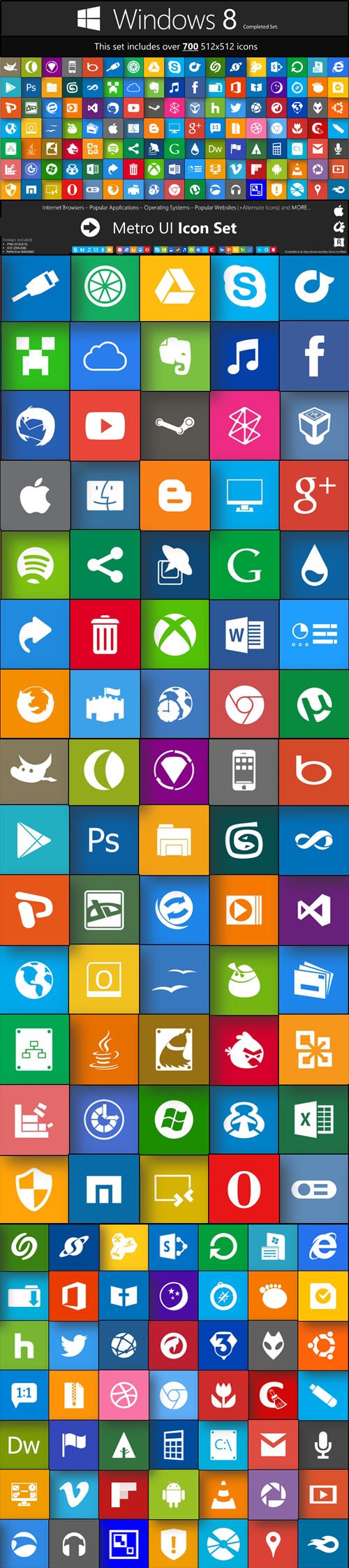 Win 8 Icons - Metro UI Icon Completed Set - 700+ Icons