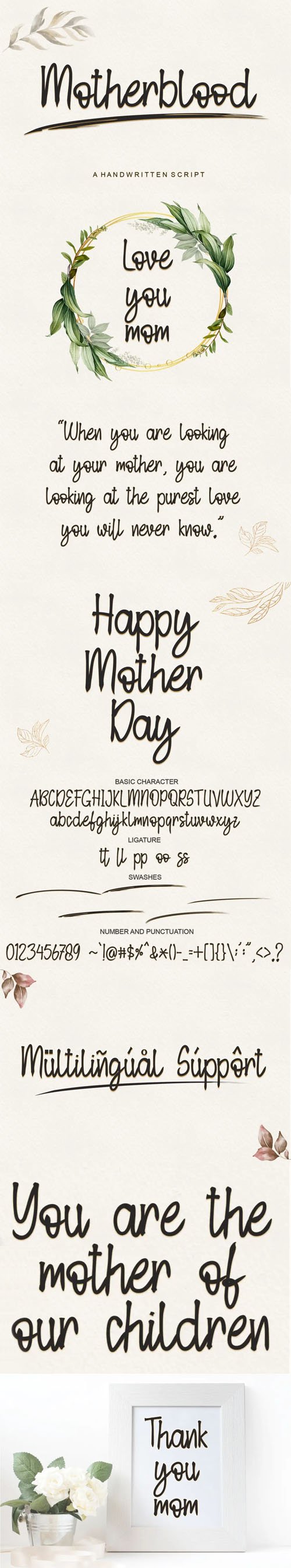 Motherblood Script - Handwritten Font