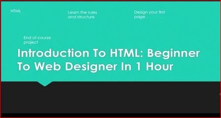 Introduction To HTML  Beginner To Web Designer in 1 Hour