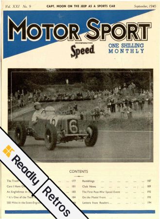 Motor Sport: Retros "“ 10 August 2021