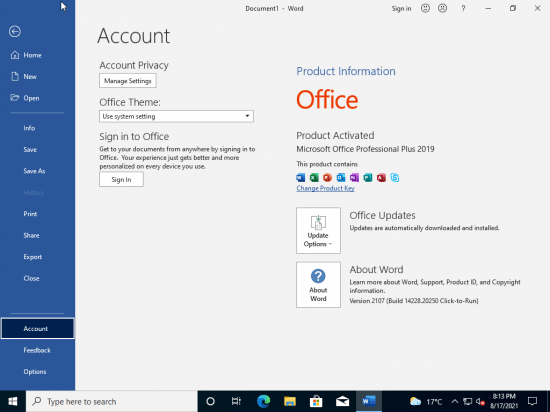Windows 10 Enterprise 21H1 10.0.19043.1165 With Office 2019 Pro Plus Preactivated Multilingual August 2021