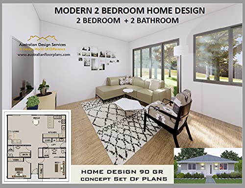 Download 2 Bedroom 2 Bathroom Modern Small Home Plan Plans In Metric 