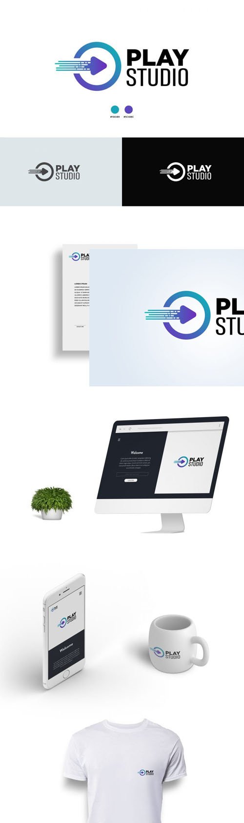 Play Studio Brand Logo Vector Template