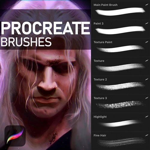 16 Digital Painting Brushes for Procreate