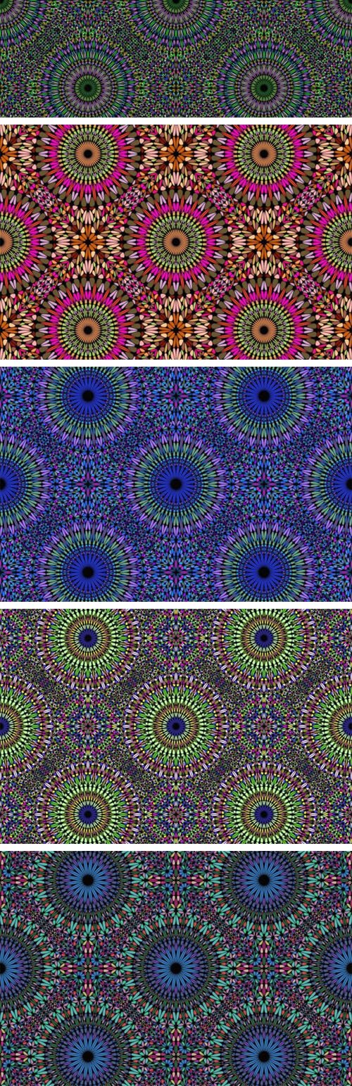 8 Floral Mandala Patterns Vector Templates