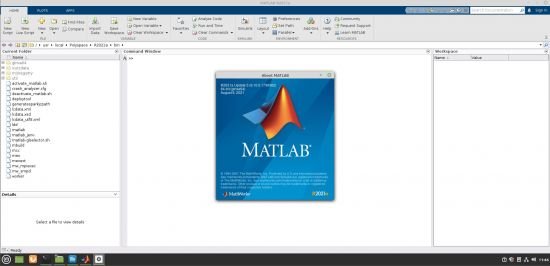MathWorks MATLAB R2021a v9.10.0.1739362 Linux (x64)