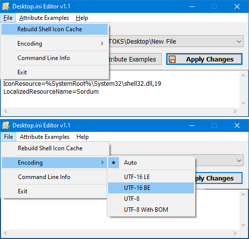 Desktop.ini Editor 1.2