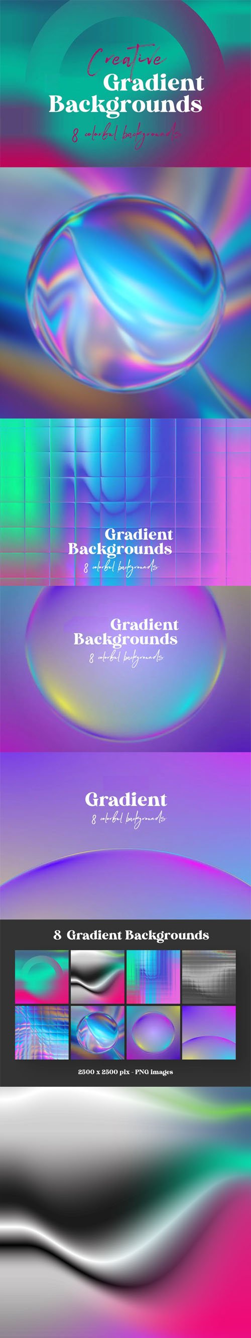 8 Creative Colorful Gradient Backgrounds