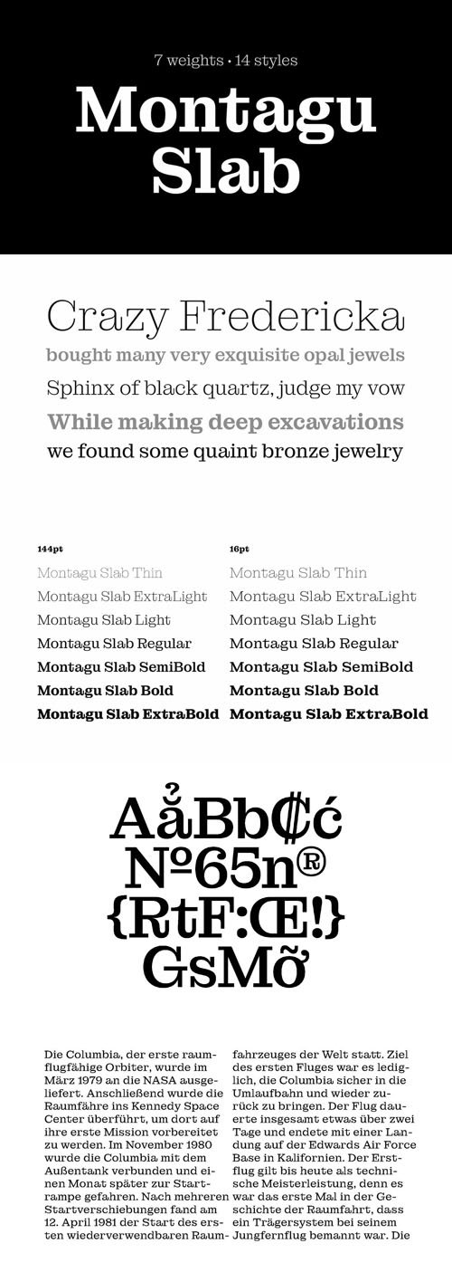 Montagu Slab - Serif Typeface