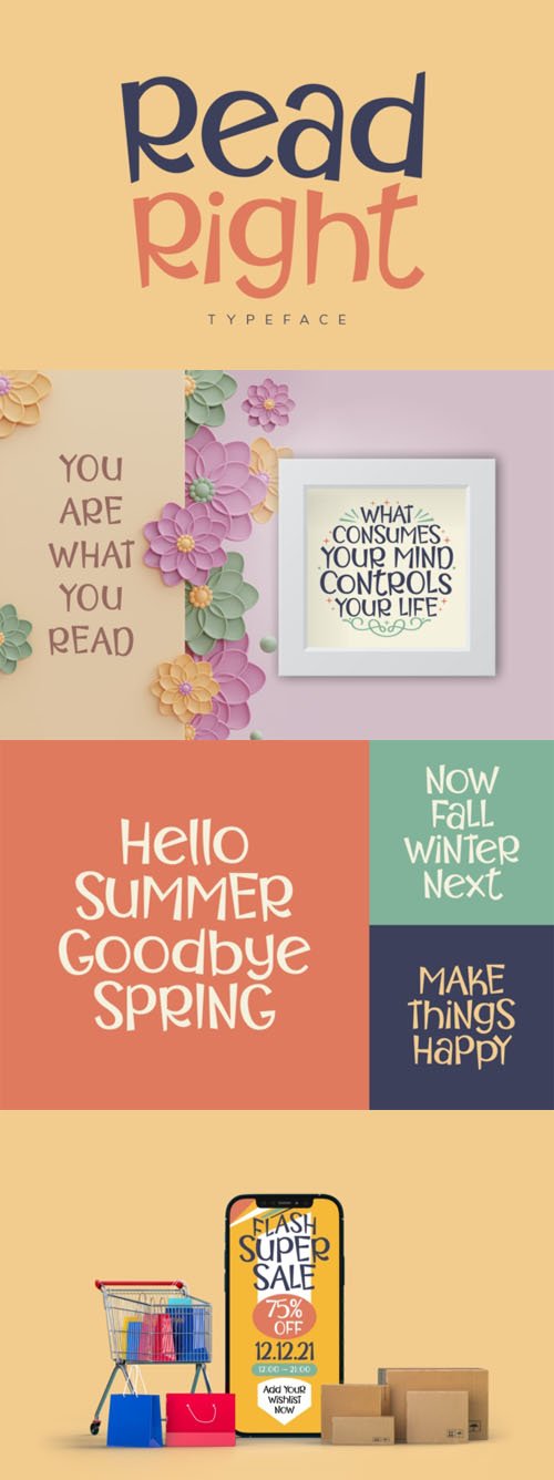 Read Right - Cute Lettered Display Font