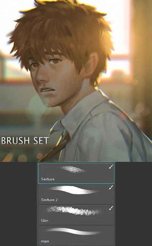 4 Painting Brushes for Photoshop